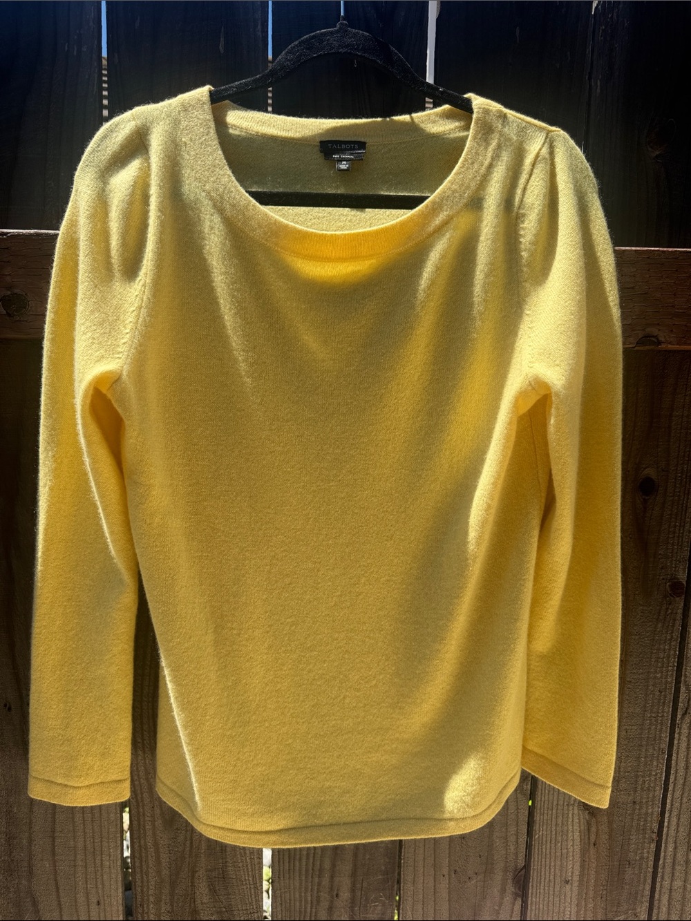 Talbots Pure Cashmere Sweater Yellow Size Medium